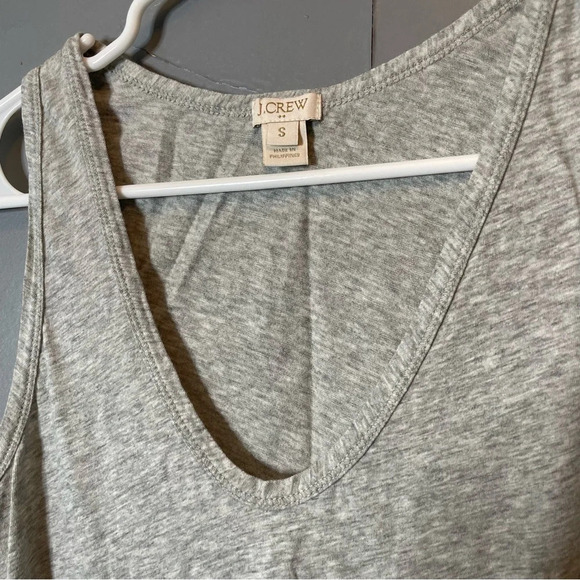 JCrew heather gray vneck tank top women’s size small - Picture 4 of 9